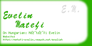 evelin matefi business card